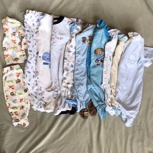 Infant boy sleeper lot